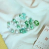 New Crown heart-shaped mobile phone chain pendant, double-sided rose bead luggage chain details Picture